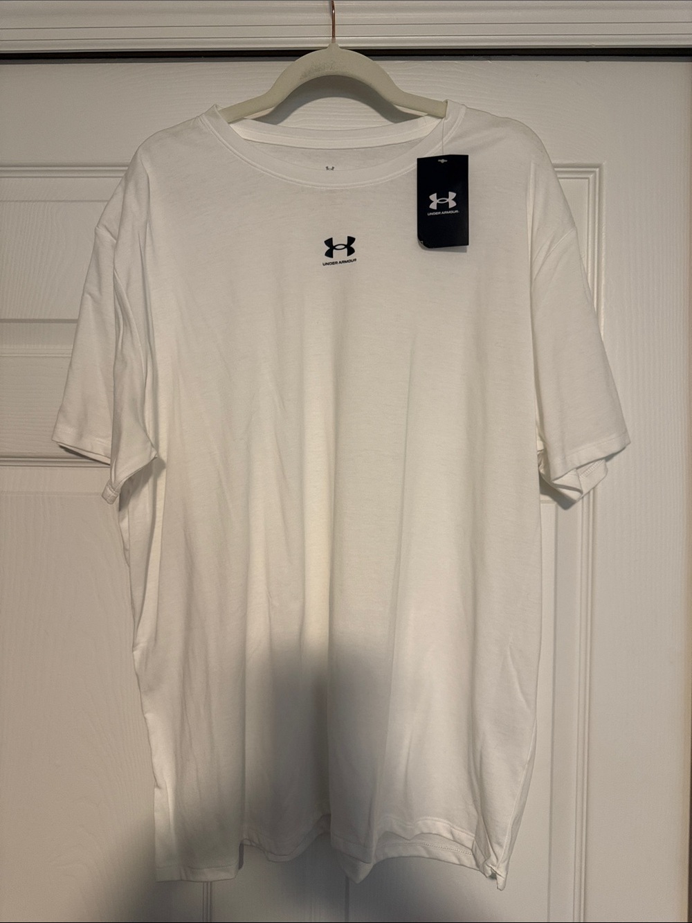 NWT Under Armour Campus Oversize White Short Sleeve Crewneck Performance Tee